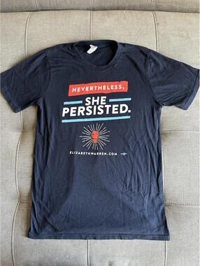 Royal Apparel Nevertheless, She Persisted Elizabeth Warren Campaign T-Shirt
